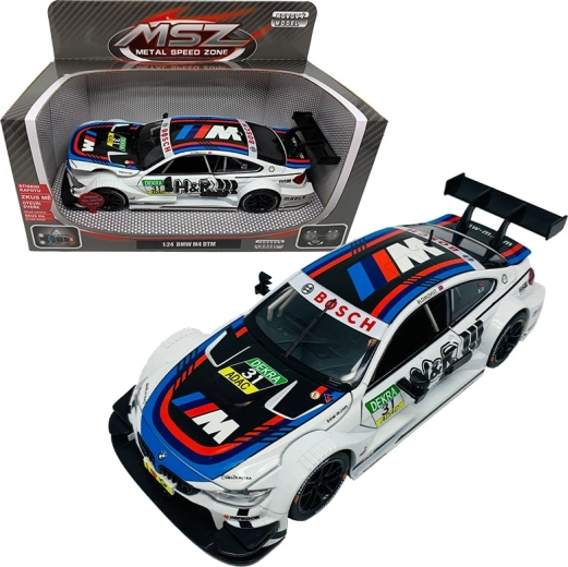 Kovový model BMW M4 1:24 se světly a zvuky
