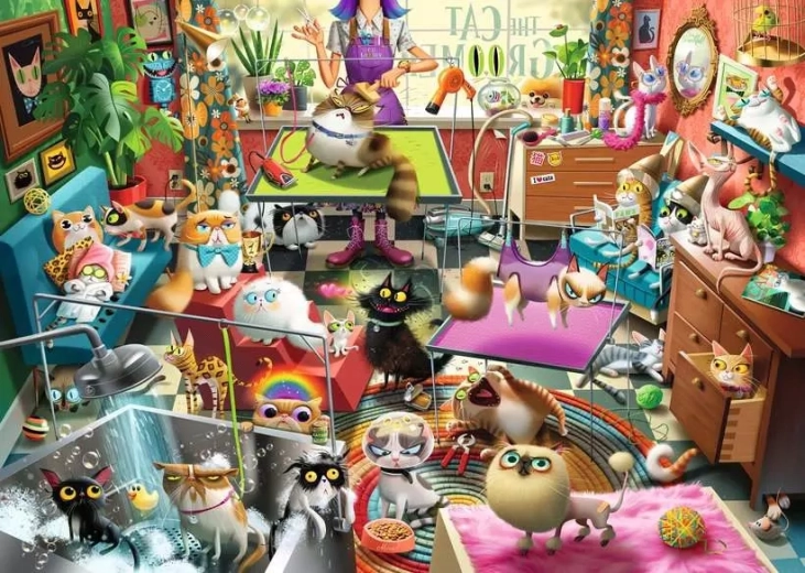 Ravensburger puzzle Kočičí kadeřnice 1000 dílků