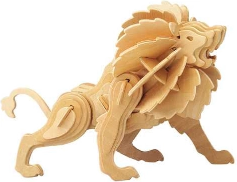 Dřevěné 3D puzzle lev
