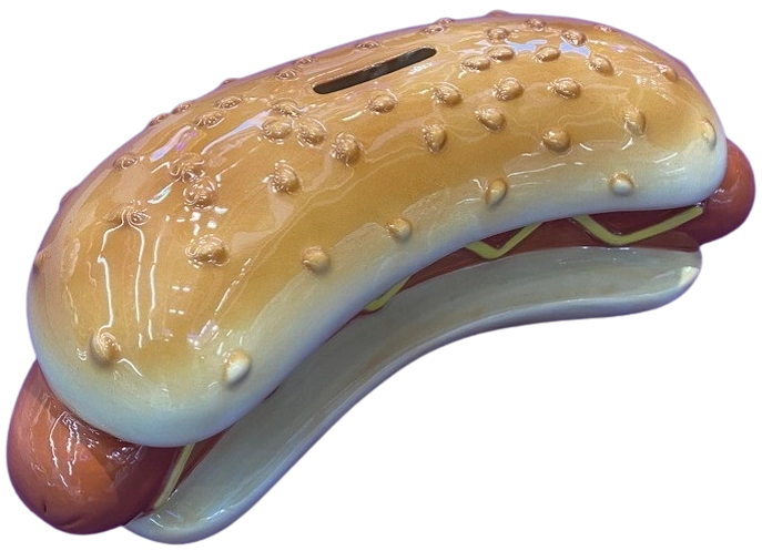 Keramická pokladnička hot dog