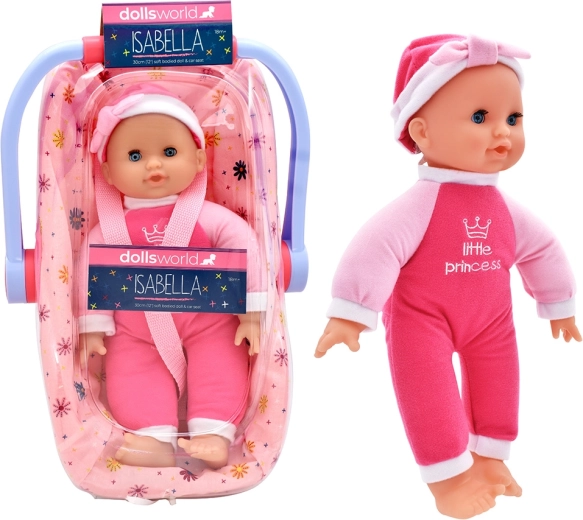 Dolls World Miminko Anička s houpací autosedačkou 30 cm - 1 kus