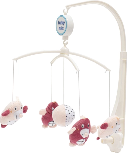 Kolotoč nad postýlku Baby Mix krtečci růžový