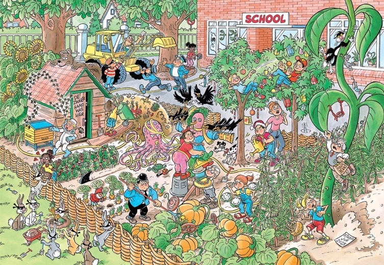 JUMBO Puzzle Jan van Haasteren Junior 18 Školní zahrada 360 dílků