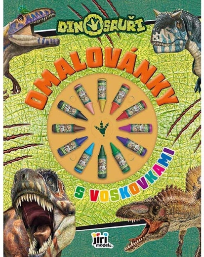 Omalovánky s voskovkami dinosauři