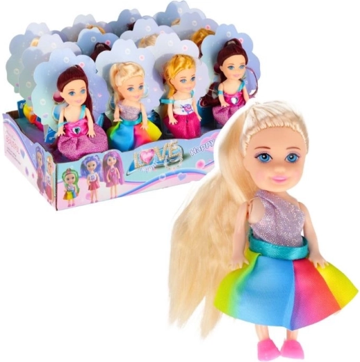 Malá panenka rainbow – sběratelská mini panenka 10 cm, mix variant