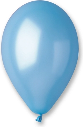 Metalické balonky 25 cm – světle modré