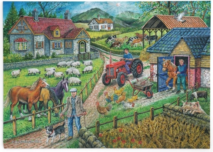 Puzzle Farma při sklizni ječmene, 250 velkých dílků