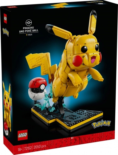 LEGO Pokémon pikachu a pokéball – sběratelský model