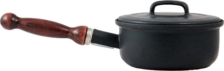 Smaltovaný rendlík s poklicí 16 cm, 1,25 l s odnímatelnou rukojetí