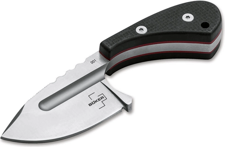 Böker Plus Sigyn – nůž na krk s čepelí 5 cm, G10 a pouzdrem Kydex