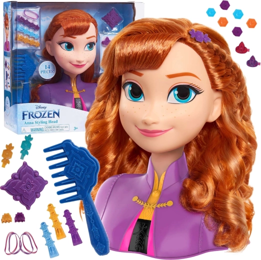 Disney Ledové království česací hlava princezny Anny s doplňky