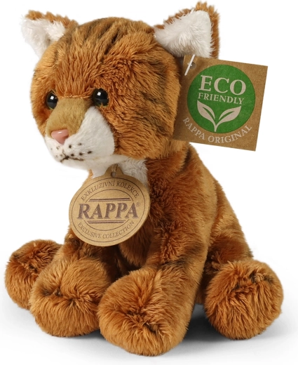 Plyšová kočka rezavá sedící 14 cm eco friendly