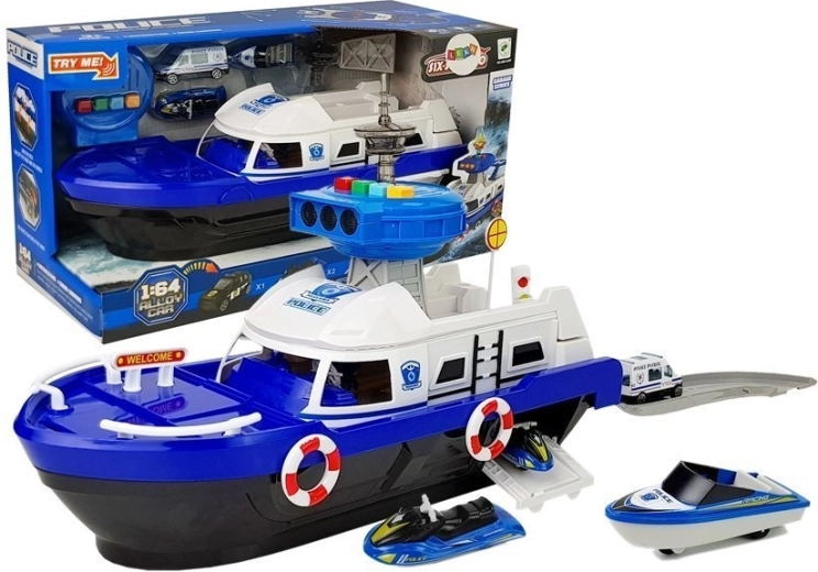 Policejní transportní loď se zvuky a světly