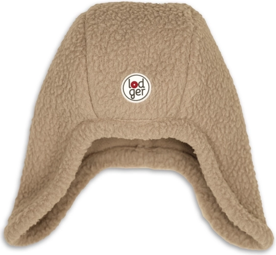 Lodger zimní fleecová čepice Teddy Beige 3–6 měsíců