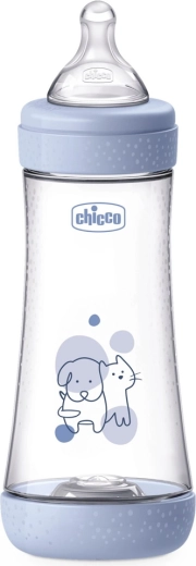 Chicco antikoliková kojenecká láhev Perfect5 300 ml, rychlý průtok, pro kluky 4m+