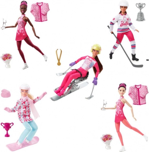 Barbie zimní sportovní panenka