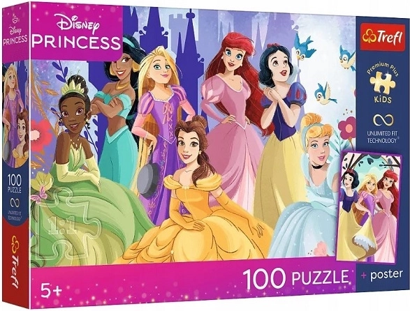 Dětské puzzle Premium Plus relax s princeznami 100 dílků