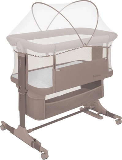 Lionelo přístavná postýlka jodie 3 v 1 beige taupe