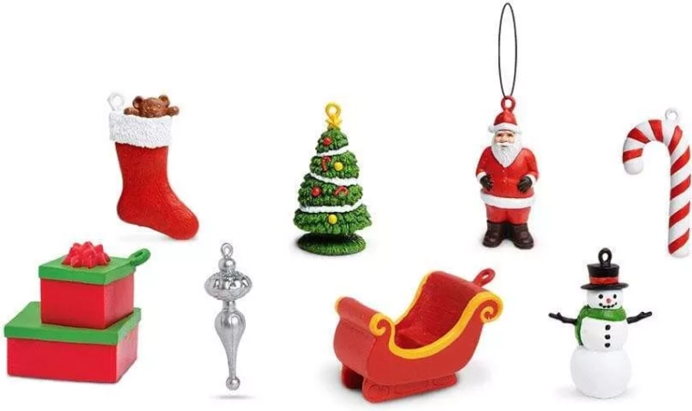 8 vánočních mini figurek v jednom balení