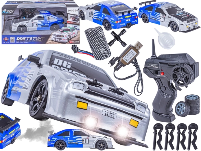 Rc drift auto Toyota 1:16 4wd 2,4 ghz s parou a led světly - 1 kus