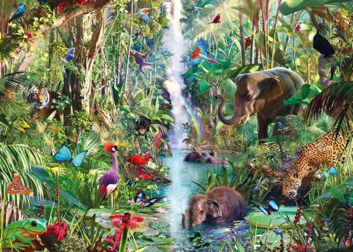 Ravensburger puzzle zvířata v džungli 9000 dílků
