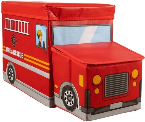 Textilní box na hračky hasičské auto