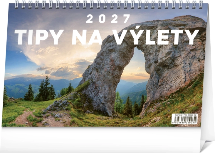 Notique stolní kalendář Tipy na výlety 2027 (23,1 × 14,5 cm)