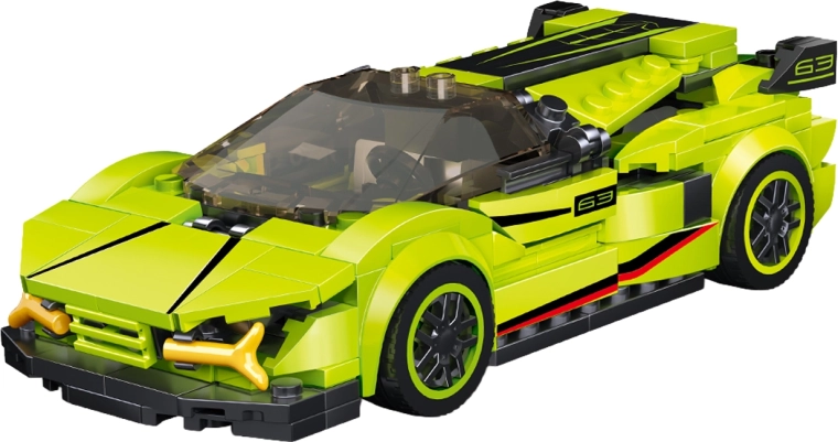 Stavebnice auto zelené 16,5 cm - 1 kus
