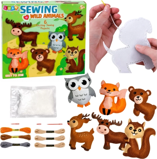 Kreativní sada na šití z filcu – lesní zvířátka DIY (6 ks)