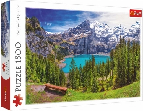 Puzzle Jezioro Oeschinen Alpy 1500 dílků