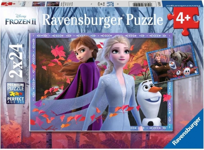 Puzzle 2x24 dílků Ledové Království 2