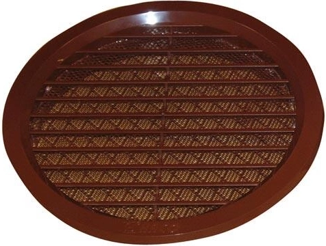 Větrací mřížka se síťovinou, průměr 150 mm, hnědá