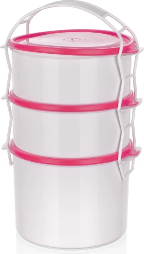 Jídlonosič APETIT 2×1 l + 1,5 l, plastový 3dílný set