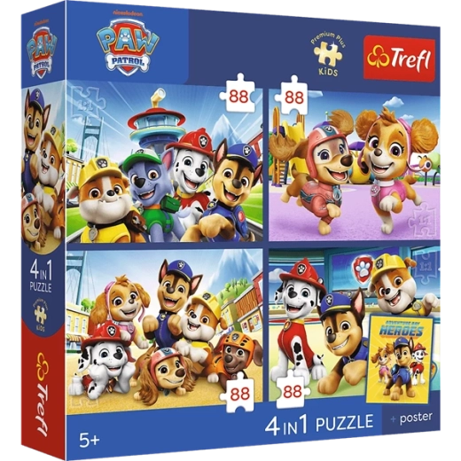 Čtyři puzzle v jednom balení