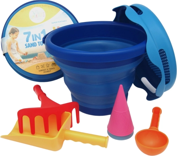 Compactoys skládací sada na písek 7v1 modrá