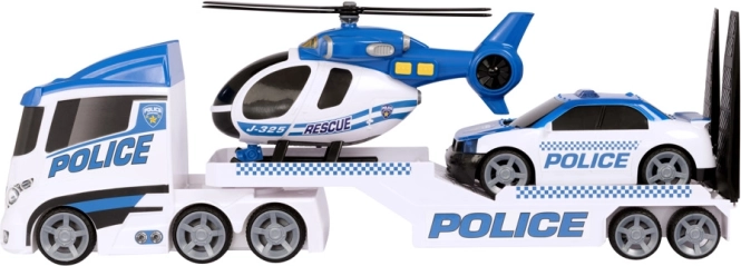 Teamsterz policejní přepravní sada s helikoptérou a autíčkem