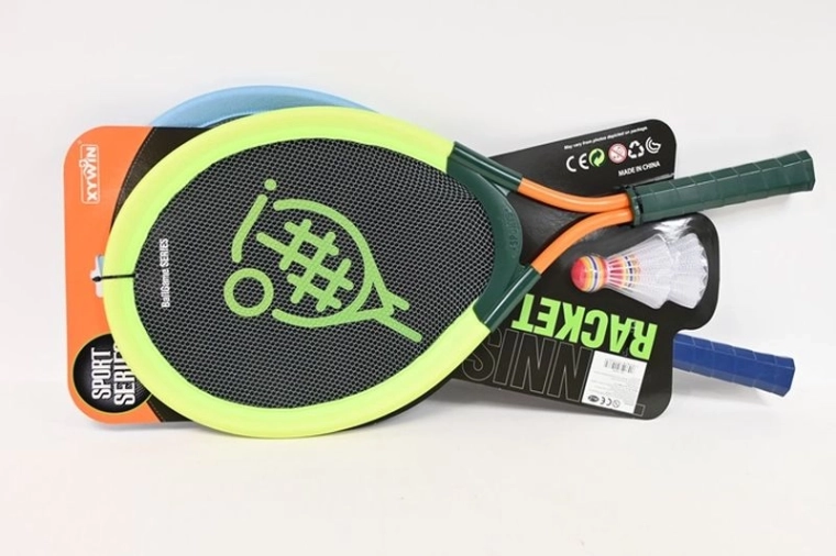 Sada velkých badmintonových pálek se 2 košíčky