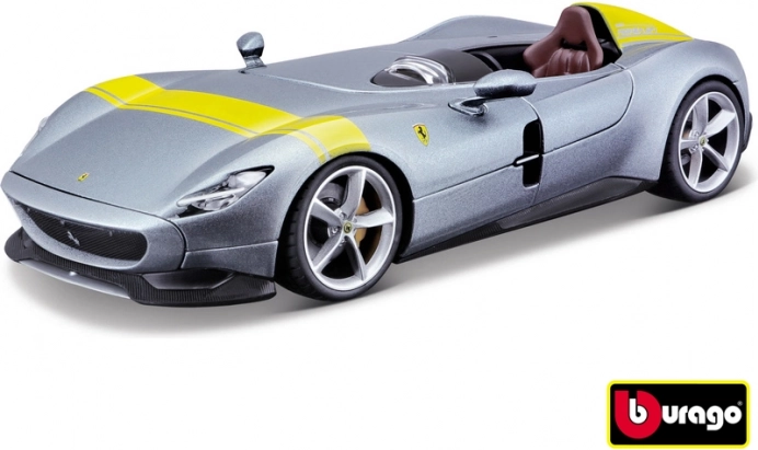 Ferrari Monza SP1 stříbrná/modrá kovový model 1:24