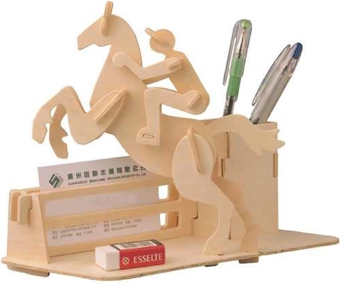 Woodcraft Dřevěný 3D puzzle Stojánek na tužky Dostihy