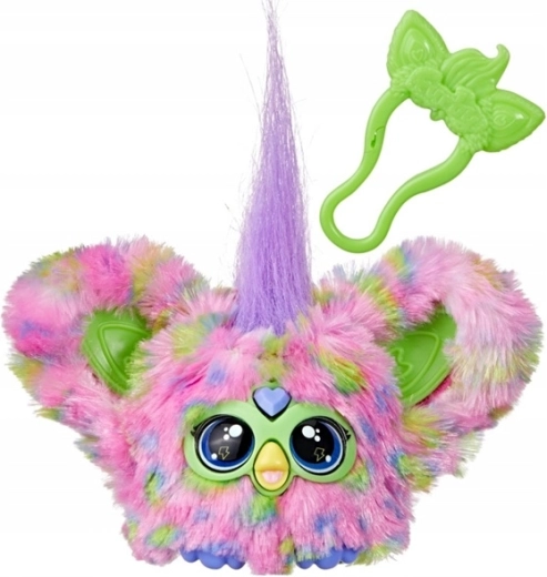 Mini Furby do dlaně s klipem na cesty