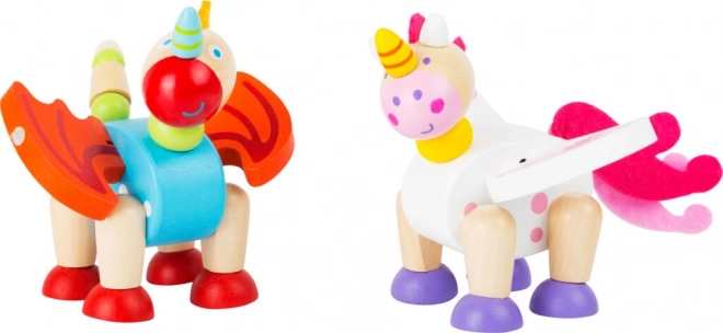 Flexibilní dřevěná figurka Small Foot – Jednorožec