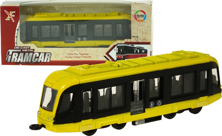 Kovová tramvaj s mechanickým pohonem