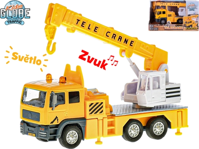 Kids Globe Traffic jeřáb se světly a zvuky 15 cm