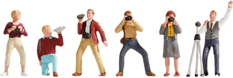 Noch sada figurek fotografů H0 (6 ks)