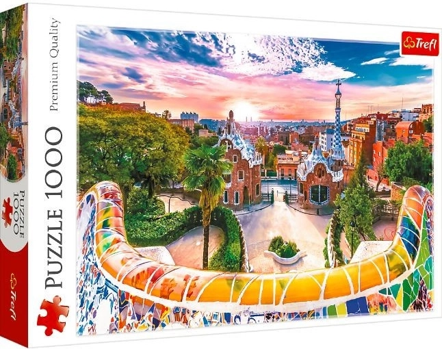 puzzle 1000 dílků – západ slunce nad BARCELONOU