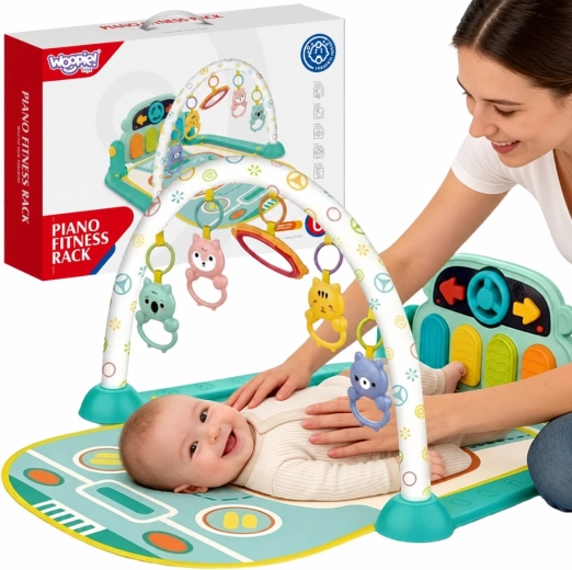 Woopie Baby interaktivní hrací deka s piánkem a hrazdičkou, 10 dílů, zvuky