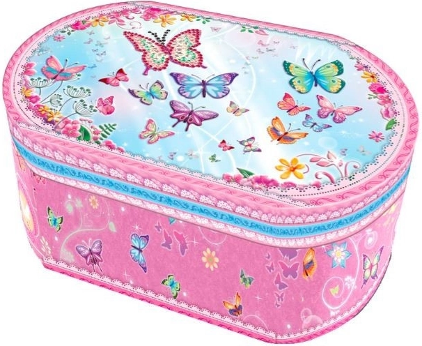 Hrací skříňka oválná - motýlci Pecoware