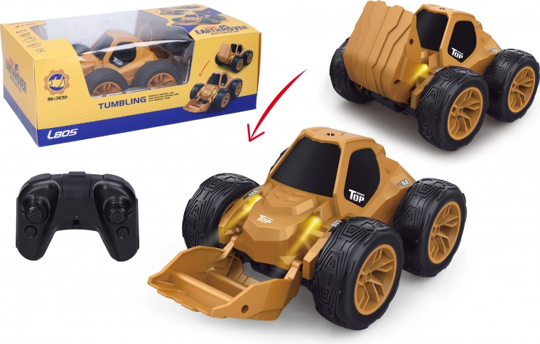 RC buldozer s překlápěním na dálkové ovládání 20 cm