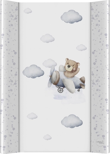 Ceba Baby pevná přebalovací podložka na postýlku ultra light pilot bear 50 × 70 cm