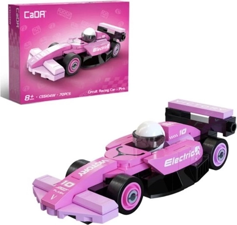 Cada stavebnice Circuit racing car růžový sportovní vůz